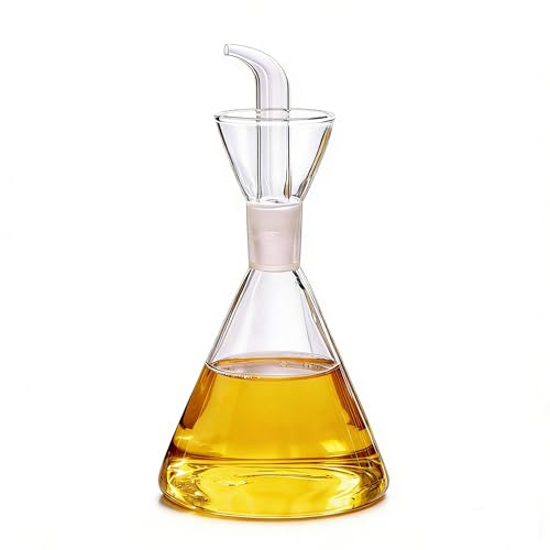 ELETON-Olivenöl-Spender-Flaschen glas ohne Tropf-Flaschen auslass-Aus schüfer für Küchen-Oliven glassp ender zur Kontrolle von Speiseöl und Essig (16 Unzen)