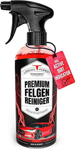 URBAN FOREST Felgenreiniger zur Felgenpflege | Professionelle Felgen-Reinigung für Alufelgen & Stahlfelgen 1 Liter | Autopflege für Sommer-Reifen/Winter-Reifen | Premium Felgen Reiniger