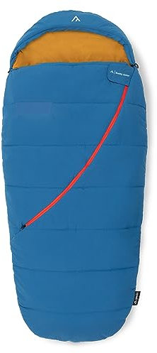 qeedo Buddy Junior Camping Kinderschlafsack - Mumienschlafsack für Frühjahr, Sommer & Herbst - weicher Outdoor-Schlafsack in Eiform für Jungs & Mädchen, 165x80 cm (LxB), mit komprimiertem Packsack