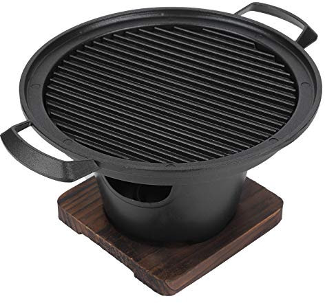 Ladieshow Barbecue, Mini-Barbecue Portable sans fumée, Barbecue à Charbon de Bois, Accessoires de Barbecue 26x21x12.5 cm