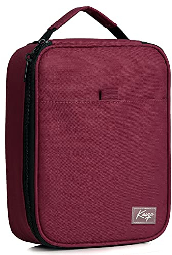 Kasgo Federmäppchen Große, 54 Steckplätze Mäppchen Federmappe Federtasche Etui für Schule Studenten, Arbeit, Office, Kunst Pen Organizer Holder Schulmaterial mit 2 Abnehmbaren Schichten Burgund