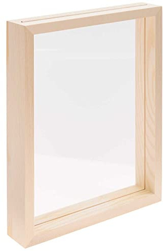 Rico Design Naturlig tr??ram med dubbel akrylskiva, 20 x 25 cm