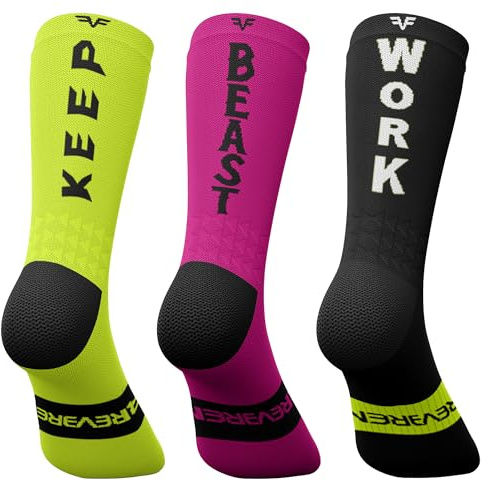 IRREVERENT Laufsocken - Kompressiv, Blasenverhindernd, Feuchtigkeitsableitend, Gepolstert - CrossFit, Fitnessstudio.