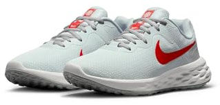 Nike Damen Revolution 6 Next Nature Sneaker, Reines Platin/LT Crimson-Wolf Grey, 41 EU