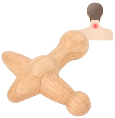Kreuzförmiges Triggerpunkt Massagegerät,Holz Massage-Werkzeug,Zur Steigerung des Stoffwechsels,Lymphdrainage,Entspannt die Muskeln,Massagegerät aus Holz