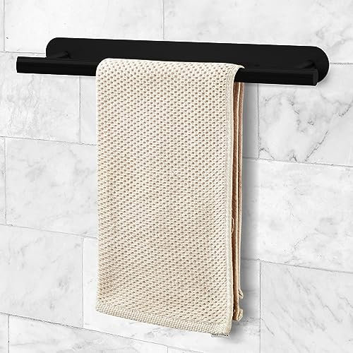 Joeji's Porte-Serviettes pour Salle De Bain en Acier Inoxydable 40cm Noir - Porte Torchon et Serviette pour Cuisine