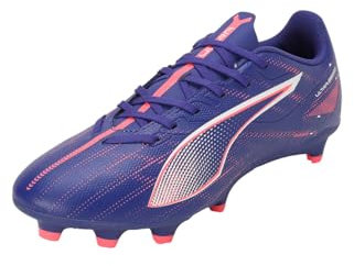 PUMA Unisex Adults Ultra 5 Play FG/AG Soccer Shoe, Lapis Lazuli-PUMA White-Sunset Glow, 46 EU