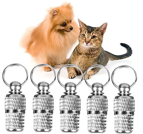 minkissy 6pc Dog Tags for Dogs Engraved Nametags Engraved Dog Tags Label Custom Dog Tags Dog Name Tags Dog ID Tags Dog Tags Cat Id Tube Pet Pendant