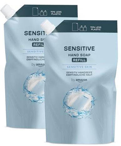 by Amazon Sensitive Handseife Nachfüllpack, 2 x 1000 ml