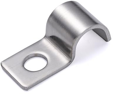 FamlTol 25Pezzi Clip Per Cavi Dimensione Mini Fermacavo unico foro Ferma Cavi Muro Acciaio Inossidabile 304 Ferma Cavi Elettrici Per Cavi Pesanti,Fili,Cavi Di Rete,Installazioni Di Recinzioni Ø 10 mm