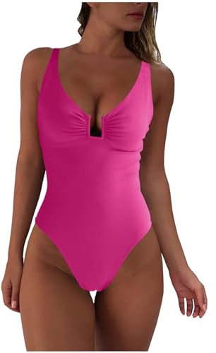 Generico Costume Intero Donna con Sostegno Seno per Piscina, Terme e Nuoto - Bodylift - Nero