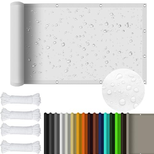 Sonnensegel Sonnenschutz Rechteckig Wasserdicht 1.5 x 1.5 m 98% UV Schutz Sonnensegel Nach Mass mit Ösen Und Kordel,Ohne Bohren für Garten Balkon Terrasse Camping, Weiß