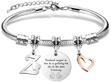SAMORION 26 Brief Armband,Name Geschenk Inspirierende Armband,Manchmal Vergessen du,Dass Du So Großartig Bist Erinnerung Schmuck Für Frauen Geburtstagsg Armbänder für Freund Weihnachts Abschluss