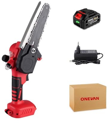 Mini scie à table 30000RPm 6 pouces sans brosse scie électrique 3000W sans fil jardin journalisation tronçonneuse outil de travail du bois for batterie 18V pour plastiques/métal/bois(1 Battery Set)