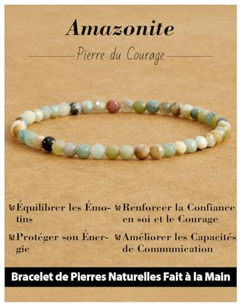 Landorilo 4mm Armband Damen,Echten Naturstein Perlen, 44 Natursteinarten | Perlenarmband, Heilstein Edelstein Armbänder, Glücksarmband, Personalisierte Geschenke, Inklusive Ersatzperlen