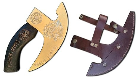 Novahaven Fenrir’s Fury Gold Pizza Cutter Axe – Unleash the Savage Precision of the Wolf! Dominate Every Slice with Unmatched Power – A Legendary Tool for Elite Chefs, Pizza Warriors, and True Viking
