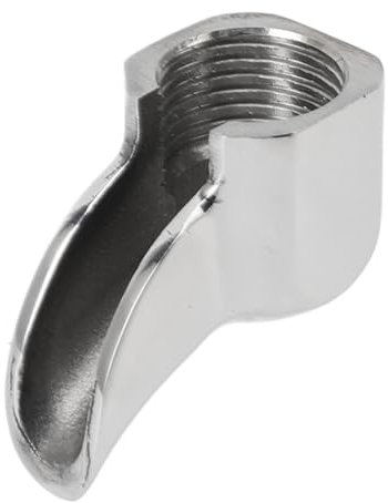 Beccuccio per portafiltro del caffè, in acciaio inox, semiautomatica, ugello deviatore da 58 mm, per caffetteria, colore argento (vite a 1 via da 1,5 mm)