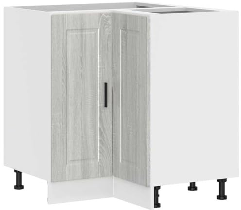 vidaXL Küchen-Eckunterschrank Porto Grau Sonoma Holzwerkstoff