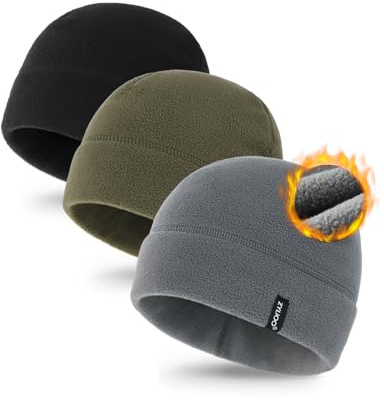 Zylioo S/M/L/XL/XXL Berretto in pile con teschio per teste grandi/piccole, berretto da ciclismo sotto il casco, berretto per fodera del casco, berretto da corsa, M-L