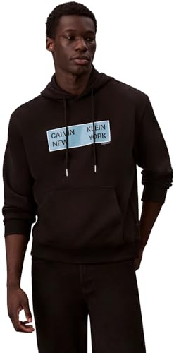 Calvin Klein jeans herr LS EU 350TERRY CKNY BOX GRAPHIC LV04RD259G tröjor, svart (svart), M, svart (svart), M