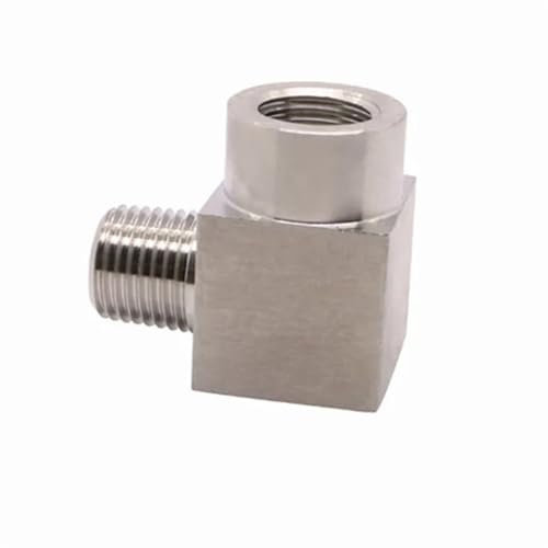 90-Grad-Rohrbogenverschraubung – Adapter aus Edelstahl 304, BSPP-Innengewinde auf BSPT-Außengewinde, 1/8 Zoll bis 3/4 Zoll, 90°-Bogenverbinder for Sanitärinstallationen(1/4)