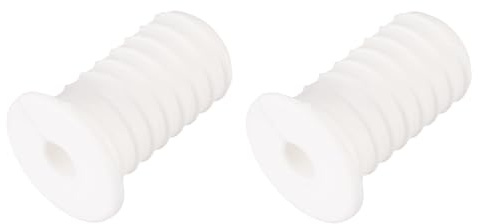 sourcing map 2Pcs Wall Grommets for Cables, 3/4(19mm) Silicone Cable Wall Bushing Feed Through Cable Routing Kit with 7mm Hole Accessories Pass Through for Ethernet, White with Thread
