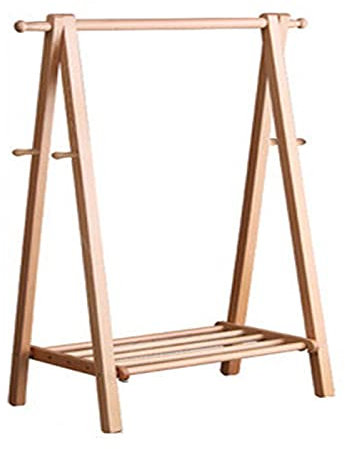 Fristående garderob med golvspegel, modern, minimalistisk klädställning av trä för att hänga kläder, träfärg, 100 cm, perfekt för hem, kontor, hall, sovrum, stil