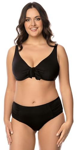 Vivisence Conjunto Bikini para Mujer con Lazo Playa 3202, Negro,46