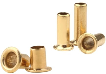 Tuercas remachables huecas de latón for placa de circuito impreso, clavos y tuercas remachables tubulares, M0.9, M1.5, M2, M2.5, M3, M4, M5, M6(M2.3x3mm(100pcs))