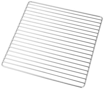 Round BBQ Net Grill Stainless Steel Fine Mesh Frying Pans Accessories Non-stick Grid Rack(25X30CM)