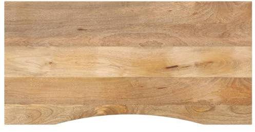 QJBSAVVA Piano in legno di mango, 120 x 50 x 2,5 cm, con venature rustiche, per esterni e interni, per scrivania, tavolo da pranzo, cucina, ufficio