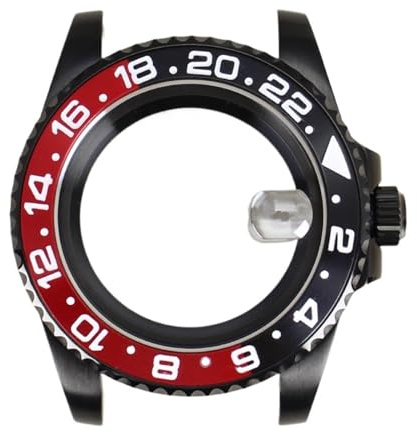 1 st 40 mm for klockfodral delar for 8215 svart keramisk enkelriktad ram 20ATM(41)
