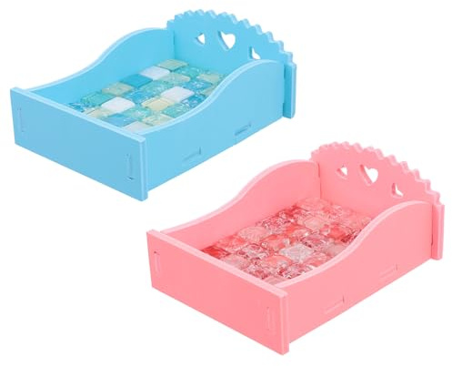 Cabilock Tappetino Estivo per Animali Domestici 2 Pezzi Nido di Raffreddamento in Pvc per Criceti, Letto Estivo e Piastra Rinfrescante per Piccoli Animali, Facile da Pulire Colore Casuale