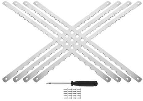 COMPUKAS Set da 8 Pezzi Lame di Ricambio per Coltello da Pane con Viti e Cacciavite in Acciaio Inossidabile per Tagli Netti e Precisi, per Pane e Dolci in Cucine Domestiche