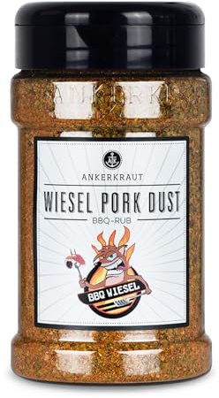 Ankerkraut Wiesel Pork Dust, Rub Gewürzmischung zum Grillen von Fleisch und Gemüse 200g im Streuer