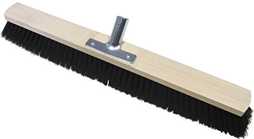 SCOPA CON CAPELLI MISTI DI setole e legno corpo | manico in metallo titolare | 60 cm | senza manico