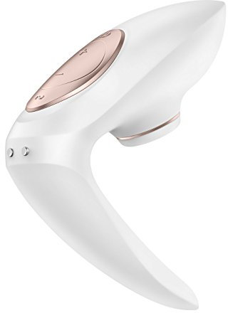 Satisfyer Pro 4 Couples | Vibratore e stimolazione a onde di pressione | Per lui e per lei | Dildo per stimolazione clitoridea | Silenzioso e potente | Vibratore inseribile e da appoggio