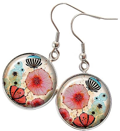 Boucles d'oreilles petites fleurs chinoises