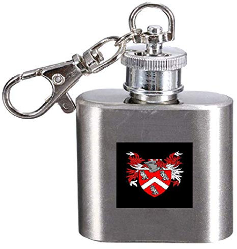 Hewitt Flasque gravée avec blason de famille 28,3 g