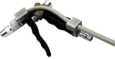 MeterTo Optical Film Inflatable Dust Proof Spray Gun Ionizer AC2456 Anti Static Ionizing Electric Air Gun Iionization Power: 20W Distance: 150~300mm Balancing: ≤±15V Cord: 2.5m with Power Supply