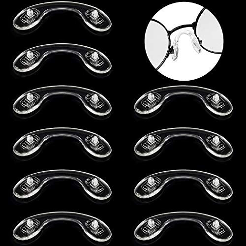 10 Paare Weiches Silikon Nasen Pads U Geformter Gurt Brücke Nasenpads Einschrauben Brillen Nasenpads Anti-Rutsch Sattel Brücke Gläser Nase Pad (4,2 cm/ 1,65 Zoll)