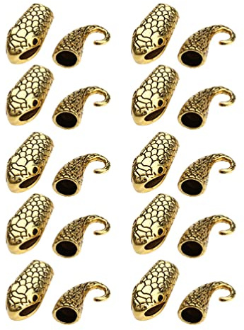 Holibanna Snake Head Toggle Clasps for Jewelry Making 10 Pairs Metal Bracelet Clasps Connectors 1.57In Durable Jewelry Findings for DIY Necklace and Bracelet Repairs
