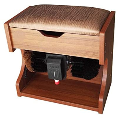 QHYXT Cireuse à Chaussures électrique, Cireuse à Chaussures électrique entièrement Automatique, Cireuse à Chaussures électrique pour hôtels familiaux, banques, lieux publics (Wood Color2)