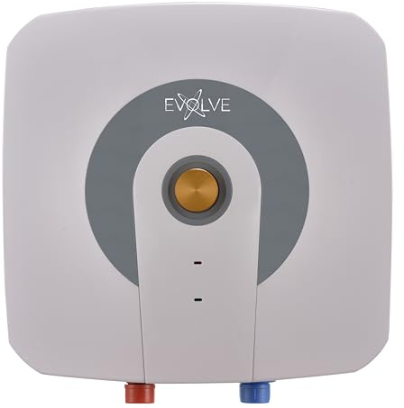 EVOLVE 15 Liters Above Sink Electric Water Heater, 2 Years Warranty, 2kW Control Unit, B Class ErP Rating, UK Plug, overheat Protection and Thermal Cut with Triple Safety Device.