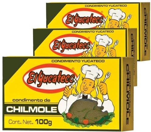El Yucateco Chilmole Paste 100g (Pack of 3) / Mexican Habanero Roasted Chilli Peppers Paste For Cooking, Meat Marinade