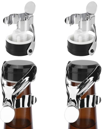 Confezione da 4 tappi per bottiglie, tappi per bottiglie di vino. Tappo per vino riutilizzabile, tappo per champagne, a prova di perdite e conservazione fresca