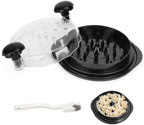 Palmcee Chicken Shredder - 9.8 Inch Meat Shredder with Handles and Non-Skid Base, Chicken Shredder Tool, BPA Free, Chicken Shredder Tool Twister for BBQ Cutting Meats and Kitchen