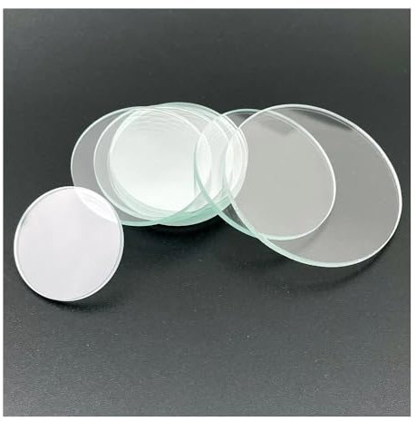 Mikroskop-Zubehör-Kit Durchmesser 28–110 mm, LED-Taschenlampe, reflektierender Becher, flache Glaslinsenplatte, transparenter runder Lampenschirm, Plattenstärke 1,6 mm Mikroskopische Objektträger(Size