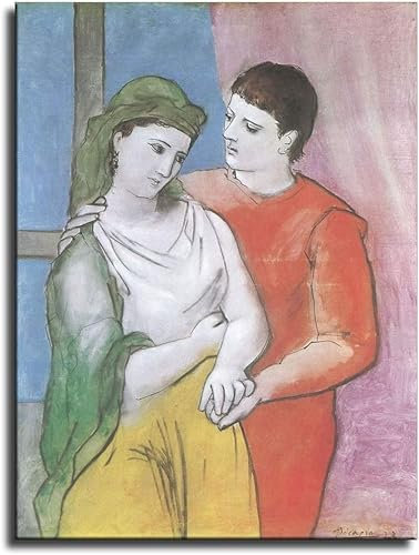 Gnvkd Ecbxz Pablo Picasso Poster Pablo Picasso Die Liebenden Abstrakte Wandkunst Picasso Drucke Moderne Leinwand Malerei Für Wohnkultur Wandbild 50x70cm Kein Rahmen