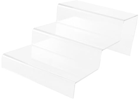 MUSISALY T-förmiges Acryl Schuhregal Hochglänzend Transparent Schuhständer Präsentationsständer Aufbewahrung Essentials